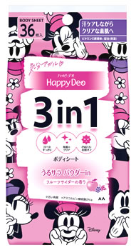 マンダム ハッピーデオ ボディシート うるサラ フルーツサイダー (36枚) ディズニー disneyのサムネイル