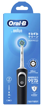 電動歯ブラシ 【特売】　P&G ブラウン オーラルB D100 すみずみクリーン マルチアクション ブラック (1個) 電動歯ブラシ ハブラシ　【P＆G】