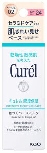 花王 キュレル 潤浸保湿 色づくベースミルク ベージュ 02 自然な肌色 SPF24 PA++ (30mL) curel 化粧下地