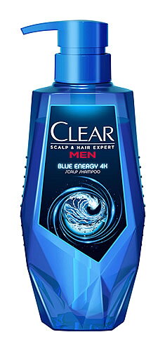 ユニリーバ クリア ブルーエナジー 4x スカルプシャンプー ポンプ (350g) メンズ 男性用 シャンプー CLEAR