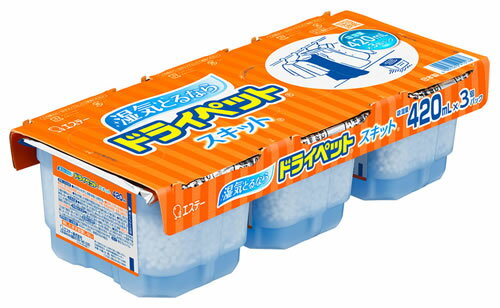 エステー ドライペットスキット パック (420mL×3個パック) 除湿剤