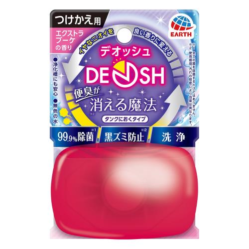 アース製薬 デオッシュ タンクにおくタイプ つけかえ エクストラブーケの香り (65mL) 付け替え トイレ用洗剤 芳香洗浄剤 DEOSH 1