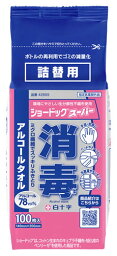 白十字 ショードック スーパー つめかえ用 (100枚) 詰め替え用 アルコールタオル ウエットティッシュ 外皮消毒剤　【指定医薬部外品】