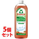 《セット販売》　旭化成 フロッシュ 食器用洗剤 ブラッドオレンジ つめかえ用 (750mL)×5個セット 詰め替え用 Frosch