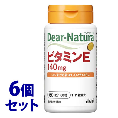 《セット販売》　アサヒ ディアナチュラ ビタミンE 60日分 (60粒)×6個セット　※軽減税率対象商品