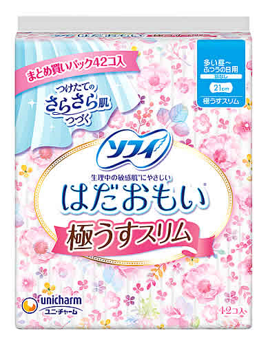 ユニチャーム ソフィ はだおもい 極うすスリム 210 羽なし (42枚) 21cm 生理用ナプキン　【医薬部外品】