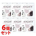 《セット販売》 川本産業 カワモト マスミックス ツートーンカラーマスク 立体タイプ ペールライラック×ダークグレー (30枚)×6個セット MASMiX 大人用 マスク