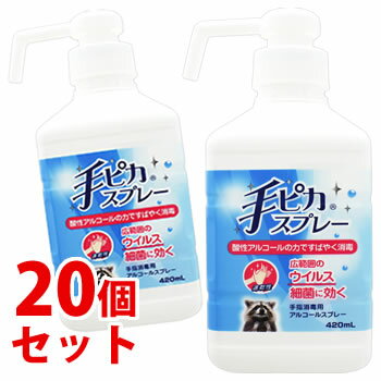 《セット販売》　健栄製薬 手ピカスプレー 本体 (420mL)×20個セット 防災　【指定医薬部外品】