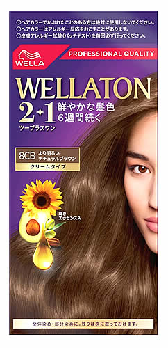 ウエラ ウエラトーン ツープラスワン 2+1 クリームタイプ 8CB より明るいナチュラルブラウン (1セット) 白髪染め　【医薬部外品】