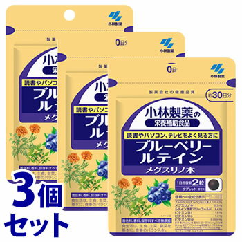 《セット販売》　小林製薬 小林製薬の栄養補助食品 ブルーベリー ルテイン メグスリノ木 約30日分 (60粒)×3個セット サプリメント　※軽減税率対象商品