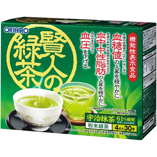 オリヒロ 賢人の緑茶 (4g×30本) 機能性表示食品　※軽減税率対象商品