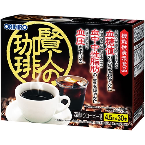 オリヒロ 賢人の珈琲 (4.5g×30本) 深煎りコーヒー仕立て 機能性表示食品　※軽減税率対象商品 1