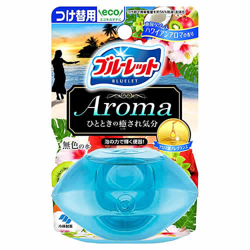 小林製薬 液体ブルーレット おくだけ アロマ つけかえ用 南国リゾートハワイアンアロマの香り (70mL) 付け替え用 トイレ用合成洗剤