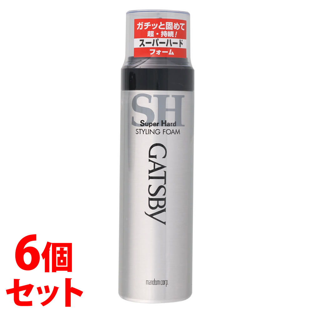 《セット販売》　マンダム ギャツビー スタイリングフォーム スーパーハード (185g)×6個セット メンズヘアフォーム