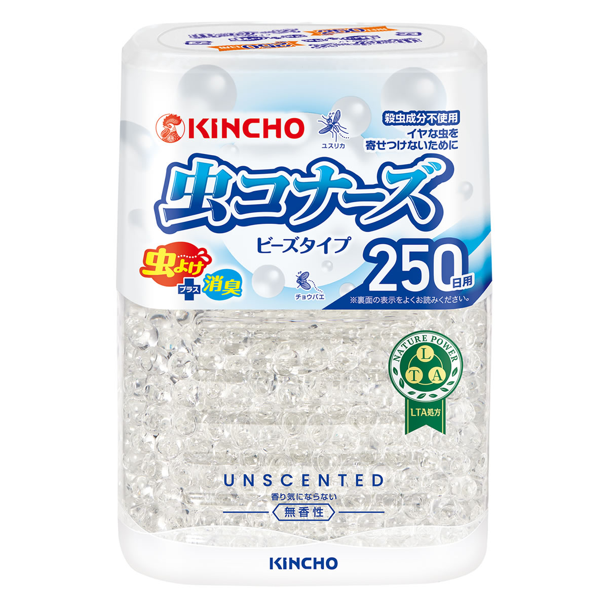 金鳥 KINCHO 虫コナーズ ビーズタイプ 250日 無香性 (360g) 虫よけ 虫除け 不快害虫忌避剤 消臭剤 置き型 大日本除虫菊 キンチョウ