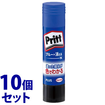 《セット販売》　プラス Pritt カラープリット セリースパック入 レギュラー NS-731-1P (約10g)×10個セット スティックのり 糊 PLUS