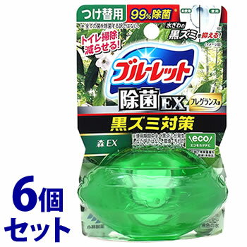 《セット販売》　小林製薬 液体ブルーレットおくだけ 除菌EX フレグランス 森EX つけかえ用 (67mL)×6個セット 付け替え用 水洗トイレ用 芳香洗浄剤 トイレ用合成洗剤