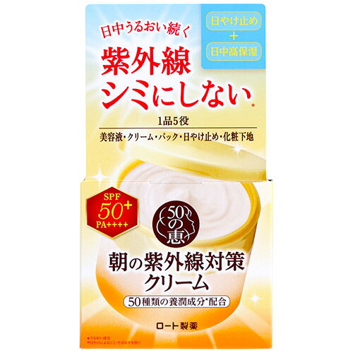 ロート製薬 50の恵 朝の紫外線対策クリーム SPF50+ PA++++ (90g) オールインワン ロート製薬 50の恵 朝の紫外線対策クリーム SPF50+ PA++++ (90g) オールインワン