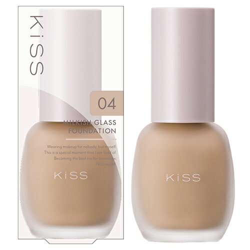 伊勢半 キス ミルキッシュガラスファンデ 04 オークル SPF34 PA++ (30g) リキッドファンデーション KiSS 伊勢半 キス ミルキッシュガラスファンデ 04 オークル SPF34 PA++ (30g) リキッドファンデーション KiSS