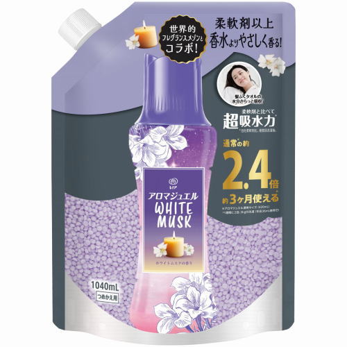 P&G　レノア ハピネス アロマジュエル WHITE MUSK 香り付けビーズ ホワイトムスクの香り 詰め替え (1040mL)のサムネイル