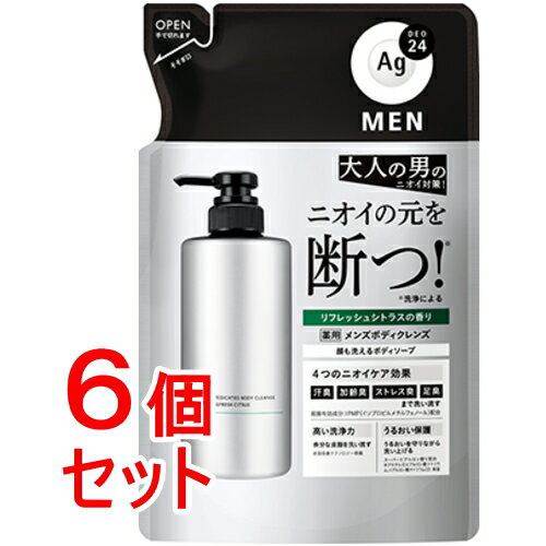 《セット販売》 ファイントゥデイ エージーデオ24メン 薬用メンズボディクレンズ つめかえ用×6個セット(医薬部外品) 《セット販売》 ファイントゥデイ エージーデオ24メン 薬用メンズボディクレンズ つめかえ用×6個セット(医薬部外品)