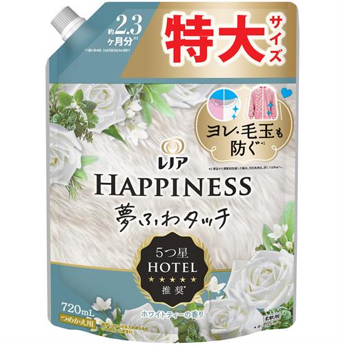 P&G レノアハピネス 夢ふわタッチ ホワイトティーの香り つめかえ用 特大サイズ (720mL) 詰め替え用 柔..