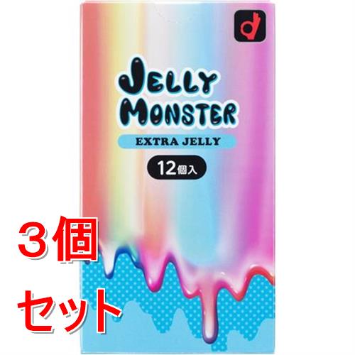 《セット販売》 オカモト ゼリーモンスター モイスト(12個)×3個セット コンドーム 避妊具