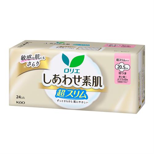 ロリエ しあわせ素肌 超スリム ふつうの日用 羽つき 24個