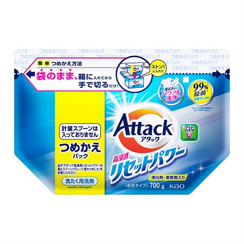 花王 アタック　高浸透リセットパワー　つめかえ用　700gのサムネイル