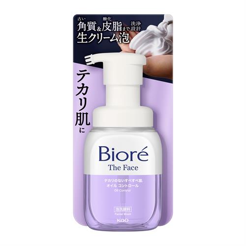 リニューアルに伴いパッケージ・内容等予告なく変更する場合がございます。予めご了承ください。 名　称 ビオレ　ザフェイス　泡洗顔料　オイルコントロール　本体 内容量 200ml 特　徴 ビオレ洗顔史上最高クラスの生クリーム泡 皮脂によるテカリが気になる肌に 生クリーム泡でまさつレスな洗い方 肌に触れずに洗えるたっぷりの泡 弾力長続き泡で汚れを吸引 すすぎ後、肌さっぱりすべすべな洗いあがり。 ・肌のうるおいを保つバリア機能を守って洗えます。 ・カサつきがちなデリケート肌や赤ちゃんの肌にも使えます。 ＊すっきりとしたオレンジサボンの香り 成　分 水、PG、PEG-150、グリセリン、ラウリン酸、ラウレス-6カルボン酸、ミリスチン酸、アルギニン、水酸化K、デシルグルコシド、ラウリルヒドロキシスルタイン、ラウレス-4カルボン酸、パルミチン酸、アクリレーツコポリマー、ポリクオタニウム-39、エチルヘキシルグリセリン、EDTA-2Na、フェノキシエタノール、香料 使用方法 使い始めはストッパーをはずし、数回空押ししてください。 顔を軽くぬらし、適量（ポンプ4〜5押し程度）を手に取ります。 泡を顔にのせ、やさしく、泡を押すようになじませ、あとはよく流します。 直接水がかかる状態でポンプを押さないでください。 区　分 化粧品/洗顔フォーム、泡洗顔料/日本製 ご注意 ◆本品記載の使用法・使用上の注意をよくお読みの上ご使用下さい。 販売元 花王株式会社　東京都中央区日本橋茅場町1-14-10 お問い合わせ　電話：0120-165-692 広告文責 株式会社ツルハグループマーチャンダイジング カスタマーセンター　047-409-4023 JANコード：4901301408402