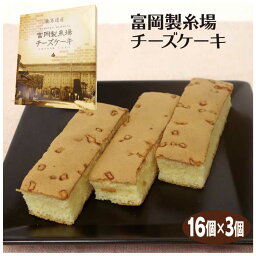 群馬 お土産 富岡製糸場チーズケーキ 16個入×3箱 群馬みやげ 富岡市 世界文化遺産 洋菓子 チーズ ケーキ つるまい本舗