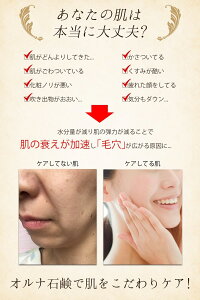 石鹸オーガニック洗顔固形石鹸洗顔石鹸*1無添加乾燥肌ギフトプレゼント香り匂い加齢臭コラーゲンセラミド保湿効果オルナ100g