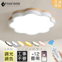 \正規品・2025最新/ シーリングライト 花 おしゃれ LED 調光調色 子供部屋 北欧 和室 洋室 リモコン付き 照明器具 6畳 8畳 12畳 リビング 照...