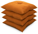 座布団 本体 4枚組 約55×59cm 銘仙判 ジェーベスト オレンジ ロングセラー シャンブレー調 ざっくり素材感 無地 シンプル 四枚セット 素縫い ざぶと...