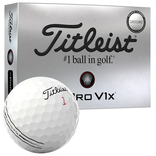 【★11/11までクーポン配布中★※対象外あり】タイトリスト 2025 プロ V1x レフトダッシュ AIMエンハンスド ゴルフボール ［1ダース］のサムネイル