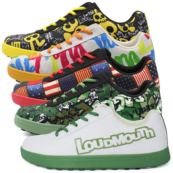 ラウドマウス ゴルフシューズ LM-GS0005 メンズ レディース PE カジュアル スパイクレス 紐 シューレース 防水 2025年モデル 珍しい おしゃれ...