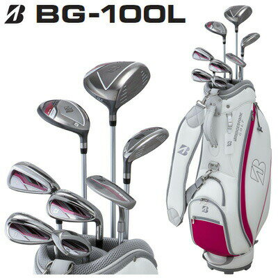 【レディス/女性用】ブリヂストン 2022 BG−100L クラブセット (ピンク、キャディバッグ付き)