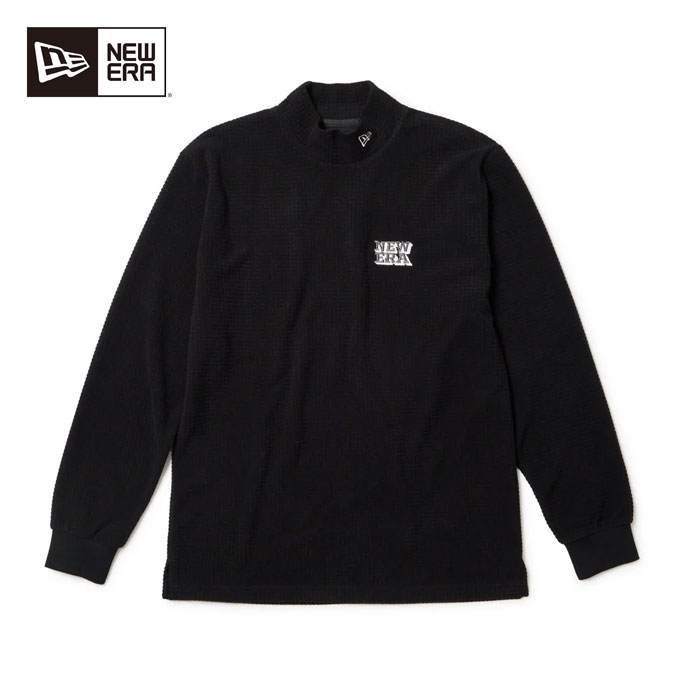 【11/20限定★最大100%P還元※要エントリー】ゴルフウェア ニューエラ その他 LS HIGH NECK GRID FLEECE TEE BLK 14669872 メンズ