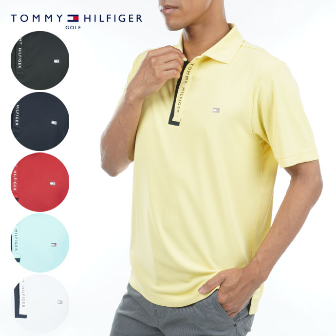 トミー ヒルフィガー ポロシャツ メンズ 《あす楽》トミーヒルフィガー　前立ロゴ　台衿付シャツ　THMA320