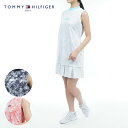 【レディース/女性用】トミーヒルフィガー リーフプリント ショルダータック ワンピース THLA330
