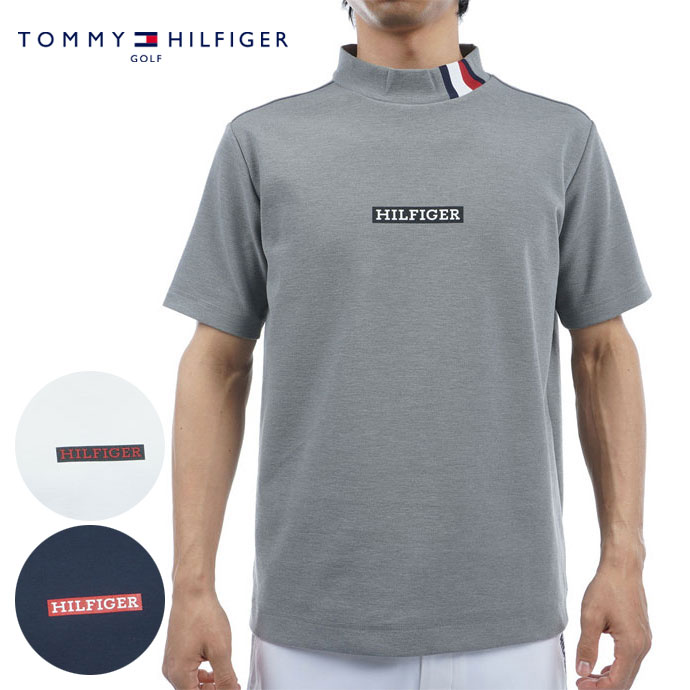 トミー ヒルフィガー ポロシャツ メンズ 《あす楽》トミーヒルフィガー ボックスロゴ半袖モックネックシャツ THMA412