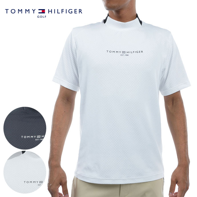トミー ヒルフィガー ポロシャツ メンズ 《あす楽》トミーヒルフィガー リンクスジャガード半袖モックネックシャツ THMA431