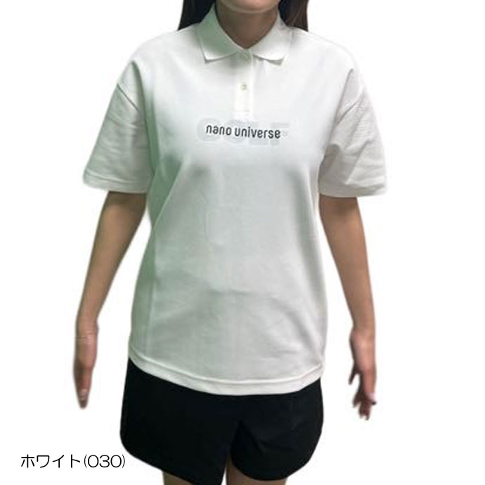 《あす楽》【レディース／女性用】ナノユニバース ワイドロゴ定番ポロシャツ　 4160103 3