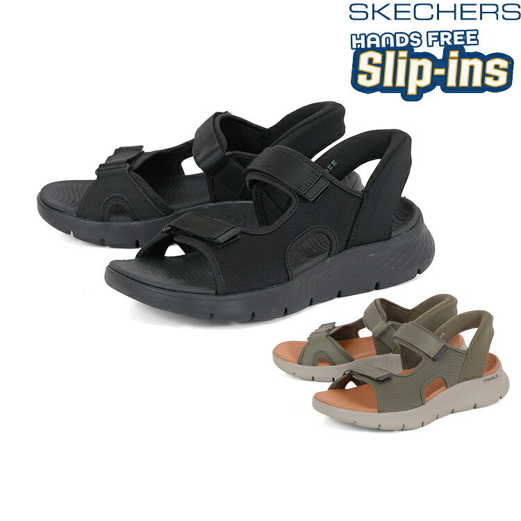 樂天商城 - SKECHERS スケッチャーズ SLIP-INS スリップインズ ゴーウォーク フレックス サンダル イージー エントリー 229210 BKLM OLV