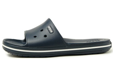 crocs(クロックス) CROCBAND III SLIDE(クロックバンド 3.0 スライド) 205733-462 ネイビー/ホワイト