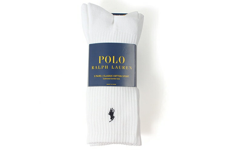 Polo Ralph Lauren(ポロラルフローレン) メンズ クルーソックス 3足セット 821032PK-100