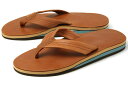 RAINBOW SANDALS(レインボーサンダル) CLASSIC LEATHER DOUBLE LAYER(クラシックレザー ダブルレイヤー) 302ALTS タン/ブルー