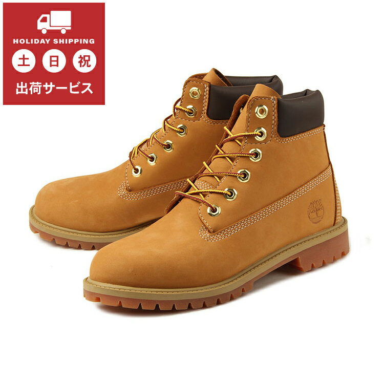 ティンバーランド 【24.0cm】Timberland(ティンバーランド) JUNIOR 6inch PREMIUM WATERPROOF BOOT(ジュニア 6インチ プレミアム ウォータープルーフ ブーツ) 12909 ウィートヌバック