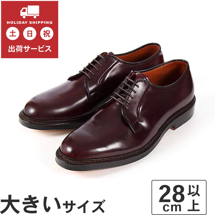 オールデン ビジネスシューズ メンズ 大きいサイズ【28cm】Alden オールデン PLANE TOE CORDOVAN プレーントゥ コードバン 990 D バーガンディー