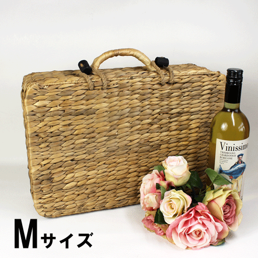 ヒヤシンス　トランク型バスケットMサイズ40×27×h13cm【ピクニック/ウェルカムトランク/ウェディング/披露宴】